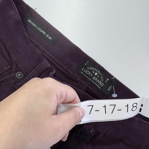 Lucky Brand Jeans Womens 27 Purple Brooke Legging Mid Rise Skinny Stretch Denim - Picture 5 of 11